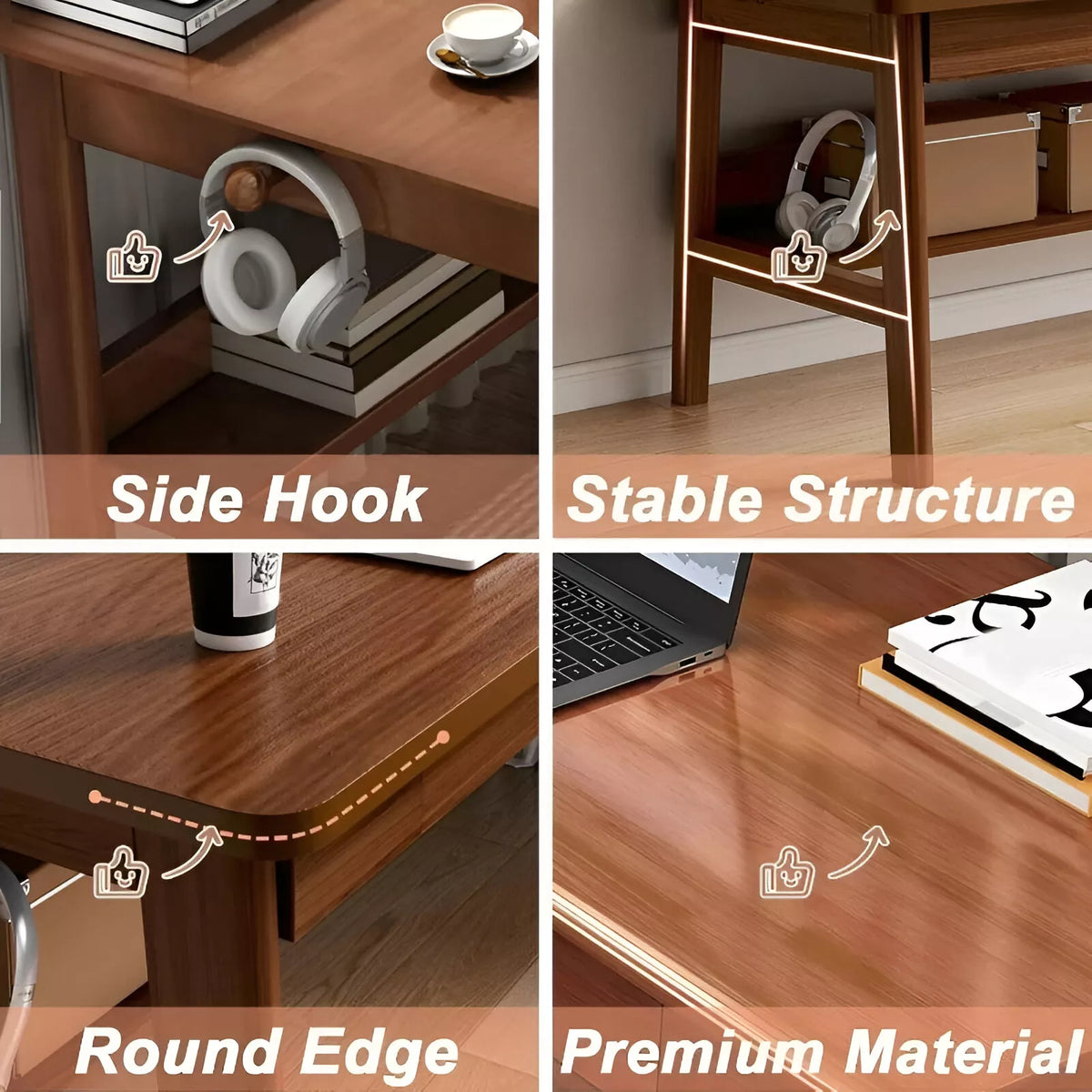 Mid-Century Modern Writing Desk for Home Office - DSARD