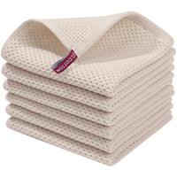 Ultra Soft Cotton Waffle Weave Dish Cloths – Absorbent Quick-Dry Kitchen Towels