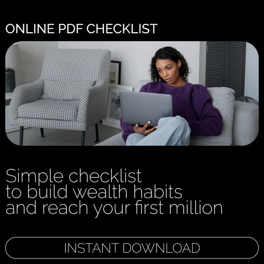 Millionaire Moves: The $1M Checklist | How to Save 1 Million Dollars Planner | Digital Wealth Checklist for Financial Freedom
