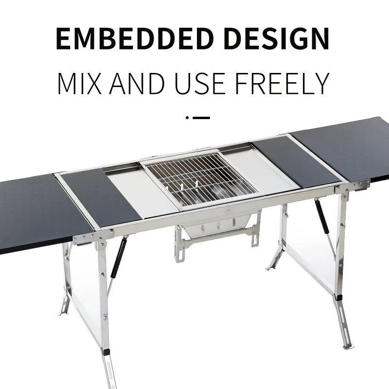 DSARD Folding Gas Stove with BBQ Rack – Compact & Portable for Outdoor Adventures