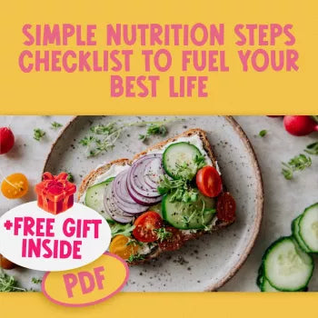 Simple Nutrition Steps Checklist to Fuel Your Best Life | Digital Download Guide for How to Get Proper Nutrition, Healthy Eating, Meal Planning & Wellness Habits