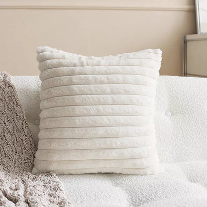 Plaid Knit Throw Pillow Cover – 18×18″ Modern Geometric Waist Cushion for Sofa & Bay Window