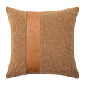 Faux Leather and Boucle Decorative Pillow Cover – Modern Textured Accent - DSARD