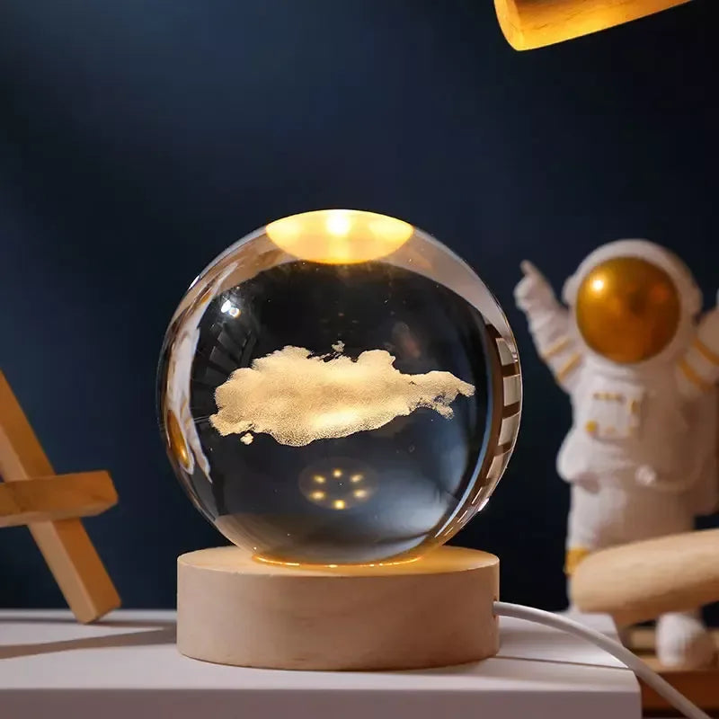 Colorful Galaxy Astronaut Crystal Ball Ornament - DSARD