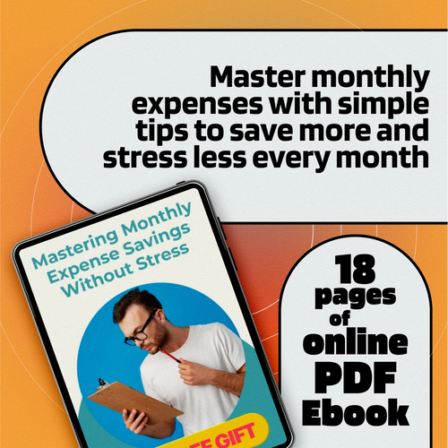 Mastering Monthly Expense Savings Without Stress | Save Monthly Expenses eBook & Budgeting Guide | Money-Saving Checklist & Digital Download