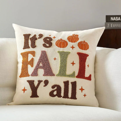 Pumpkin & Maple Leaf Throw Pillow Covers – Festive Cushion Cases
