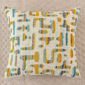 Bohemian Plush Throw Pillow Cover 18×18″ – Geometric Stamped Cushion Case - DSARD