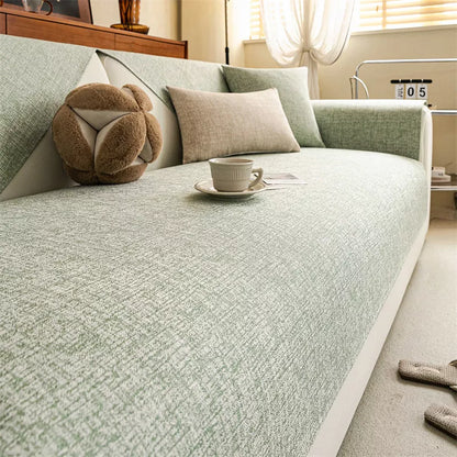 Universal Cotton Linen Sofa Cover – Anti-Slip, All-Season Comfort & Style