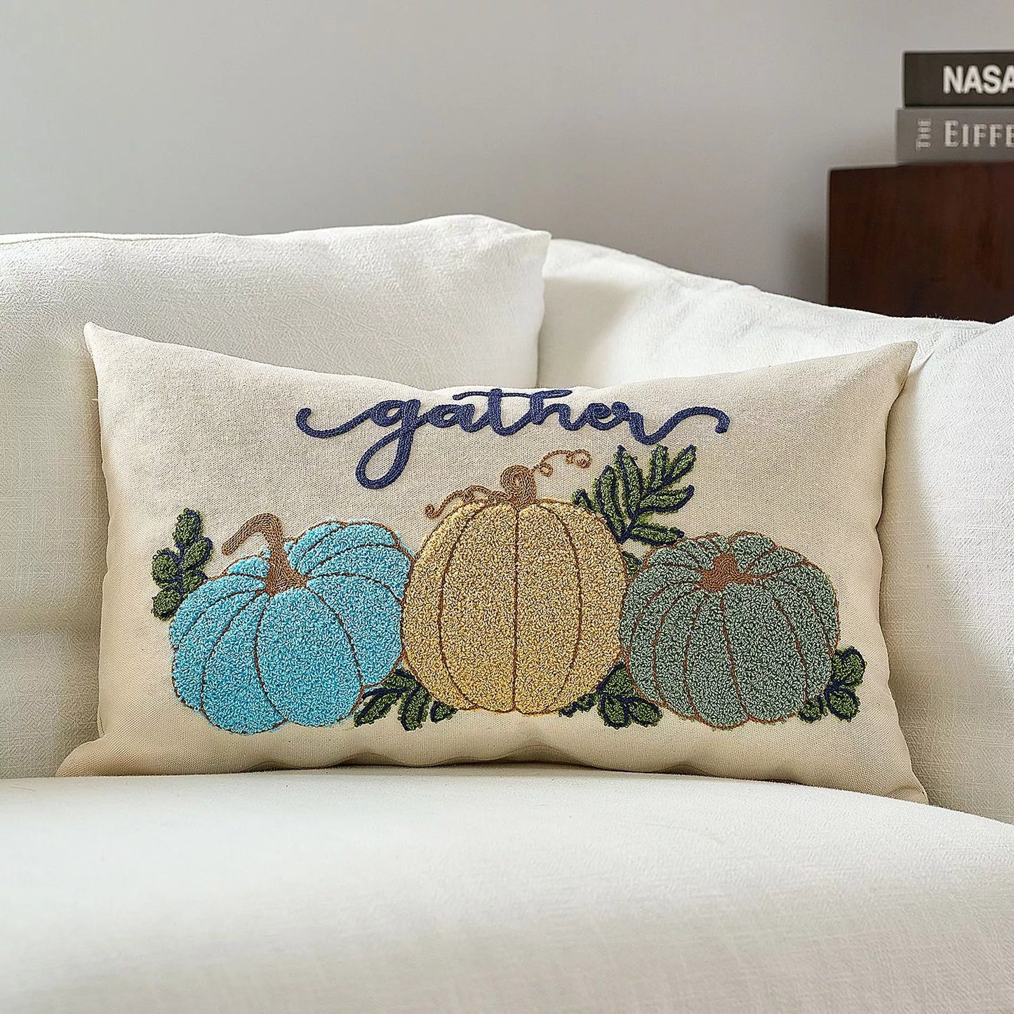 Pumpkin & Maple Leaf Throw Pillow Covers – Festive Cushion Cases