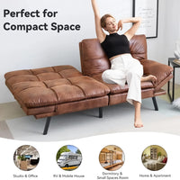 Luxury Memory Foam Loveseat Sofa Bed – Convertible Euro Lounger for Compact Spaces - DSARD