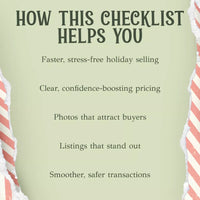 Selling Unwanted Christmas Decor Online – Printable Checklist | Holiday Declutter Guide | How to Sell Unwanted Christmas Decor Online | Digital Download - DSARD