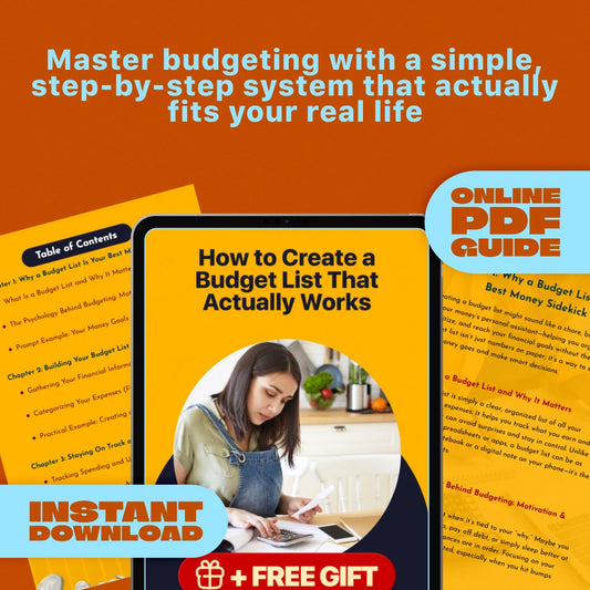 How to Create a Budget List That Actually Works | Step-by-Step Budgeting Guide | How to Make a Budget List eBook