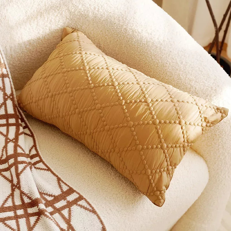 Cream Tassel Throw Pillow Cover 12×20/18×18 Inch – Boho Decorative Cushion - DSARD