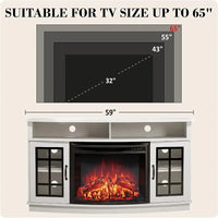 Curved TV Console with Electric Fireplace - DSARD
