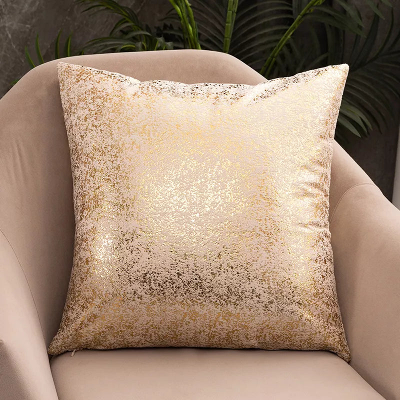 Luxury Golden Velvet Cushion Cover 18x18in Decorative Throw Pillow Case