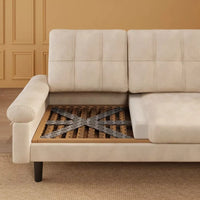 L-Shaped Sofa with 3 Pillows – Modern Comfortable Sofa for Living Room, Apartment, Office - DSARD