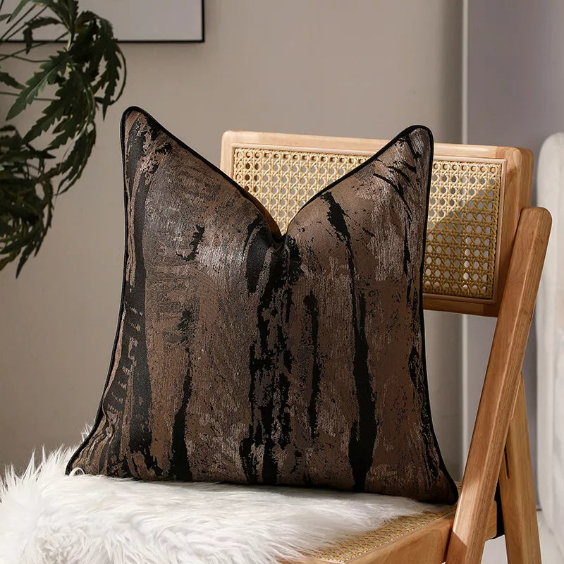 Vintage Geometric Luxury Pillow Covers 18x18in – Elegant Jacquard Cushion Cases