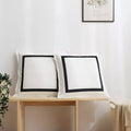 White Velvet Cushion Cover with Minimalist Pressed Edge – 18×18 Inch Decorative Pillowcase