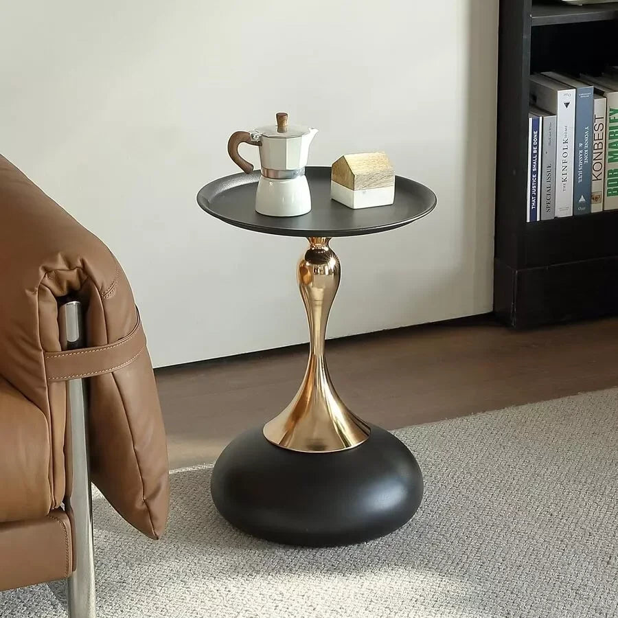 Cream Iron Art Coffee Table – Modern Minimalist Living Room