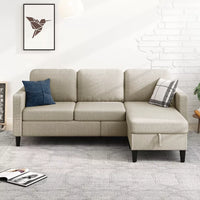 Modular L-Shaped Sectional Sofa with Storage Ottoman – Perfect for Small Spaces - DSARD