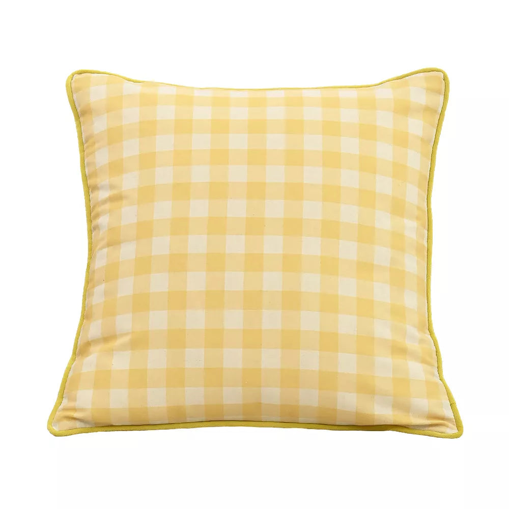 Sweet Polka Dot & Floral Cushion Cover 18×18 Inch Cotton Linen