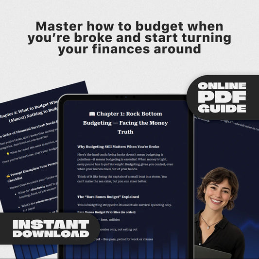 Broke But Budgeting: How to Manage Money When There’s Basically None | Budget Guide for When You’re Broke | Instant Digital Download