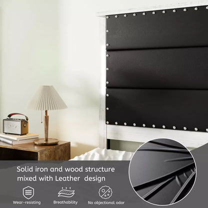 Queen Bed Frame with Upholstered Headboard, Storage Drawers & Adjustable LED Lights - DSARD