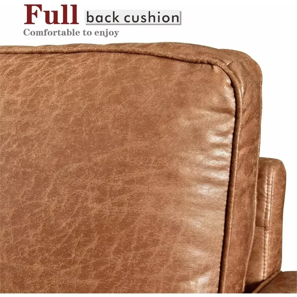 70″ Suede Leather Sofa with Tufted Design - DSARD - DSARD