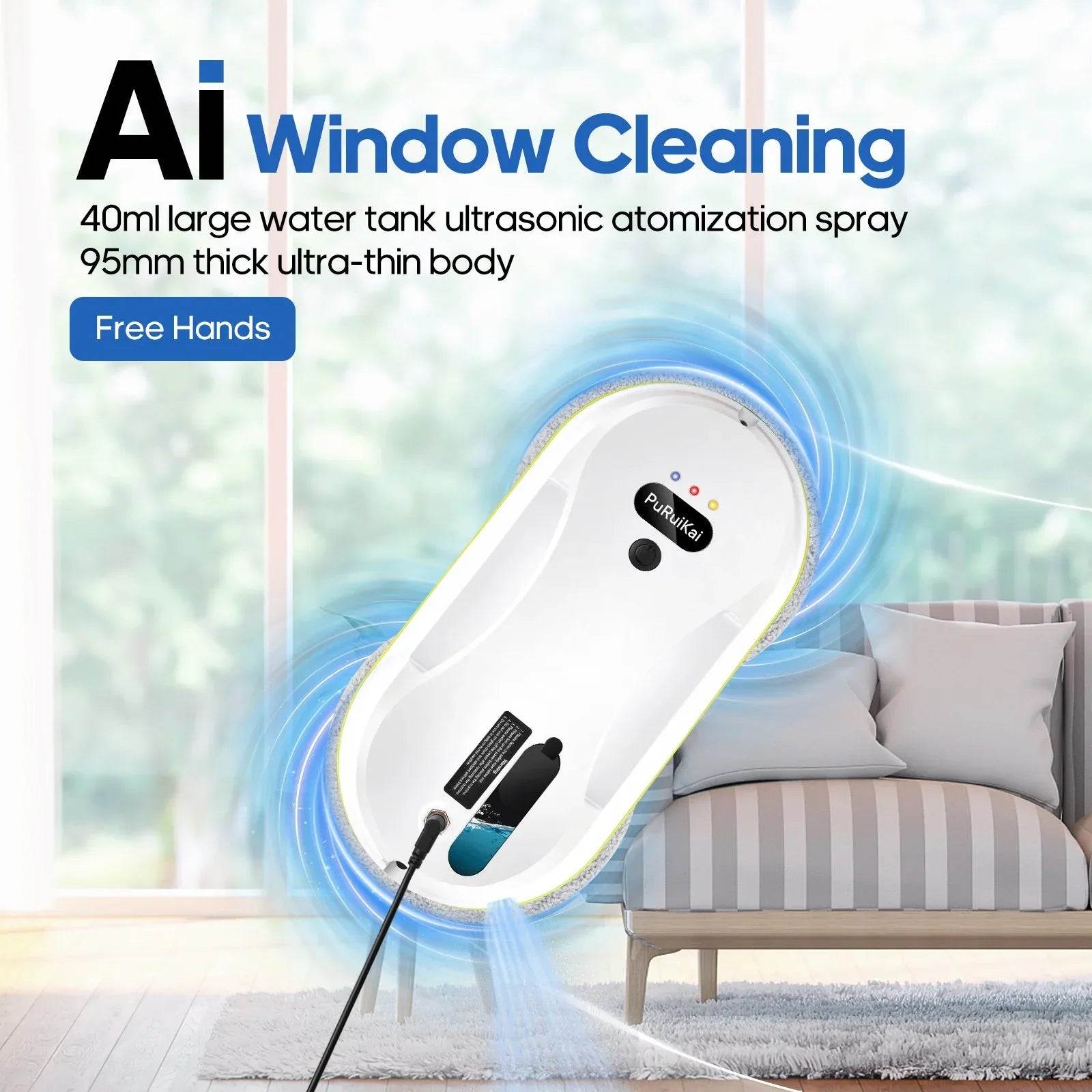 Automatic Window Cleaning Robot with Remote Control & Electric Glass Wiper - DSARD
