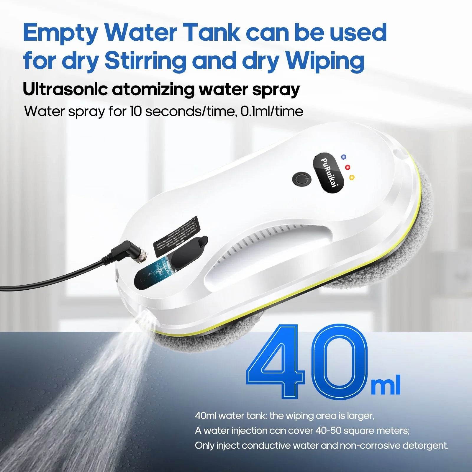 Automatic Window Cleaning Robot with Remote Control & Electric Glass Wiper - DSARD