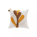 Retro Geometric Embroidered Cotton Canvas Pillow Cover 18x18in