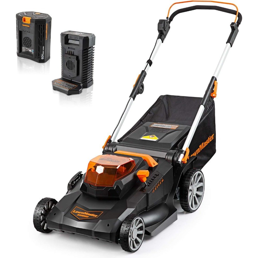DSARD Cordless 21-Inch Brushless Push Lawn Mower 60V Max with Battery & Fast Charger