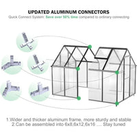 DSARD Heavy-Duty Outdoor Greenhouse with Aluminum Frame and Vent Window - DSARD
