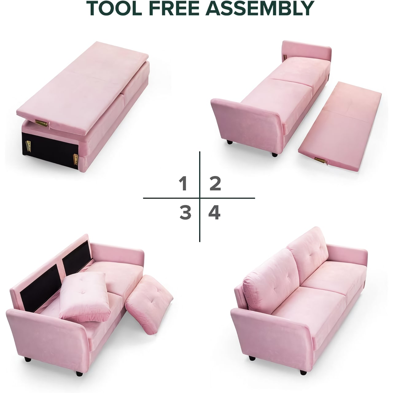 Velvet Two-Seater Sofa - DSARD