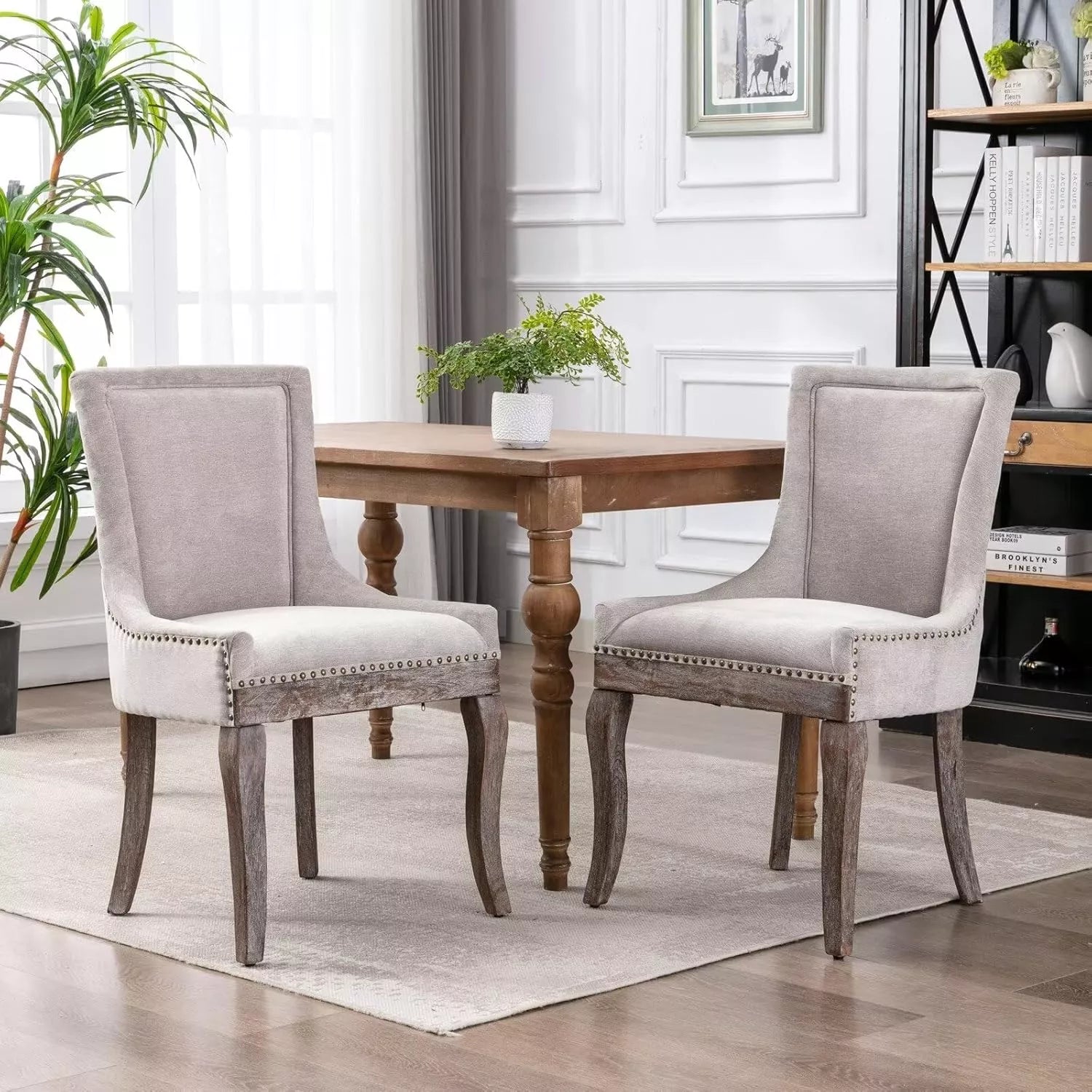 Set of 4 Upholstered Mid Century Modern Dining Chairs - DSARD