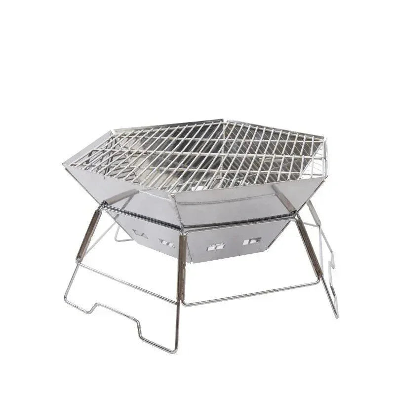 DSARD Portable Stainless Steel Hexagonal BBQ Grill - DSARD