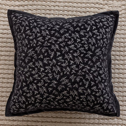 Retro Floral Throw Pillow Cover – 18x18in Knit Decorative Cushion Case