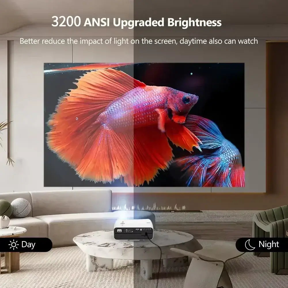 4K 3200ANSI Android Home Cinema Projector with Google TV & WiFi - DSARD