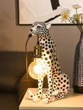 Golden Leopard Floor Sculpture