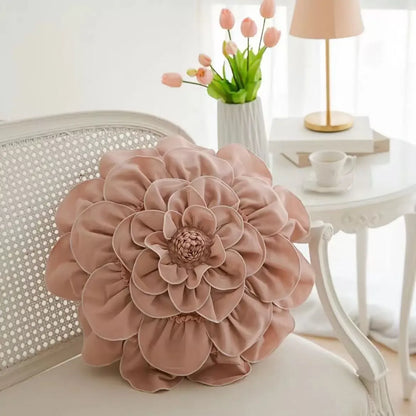 Pink 3D Flowers Pillows with Inner Core Home Decor White Flower Petal Cushions Sun Flower Room Decoration Throw Pillow 50x50cm