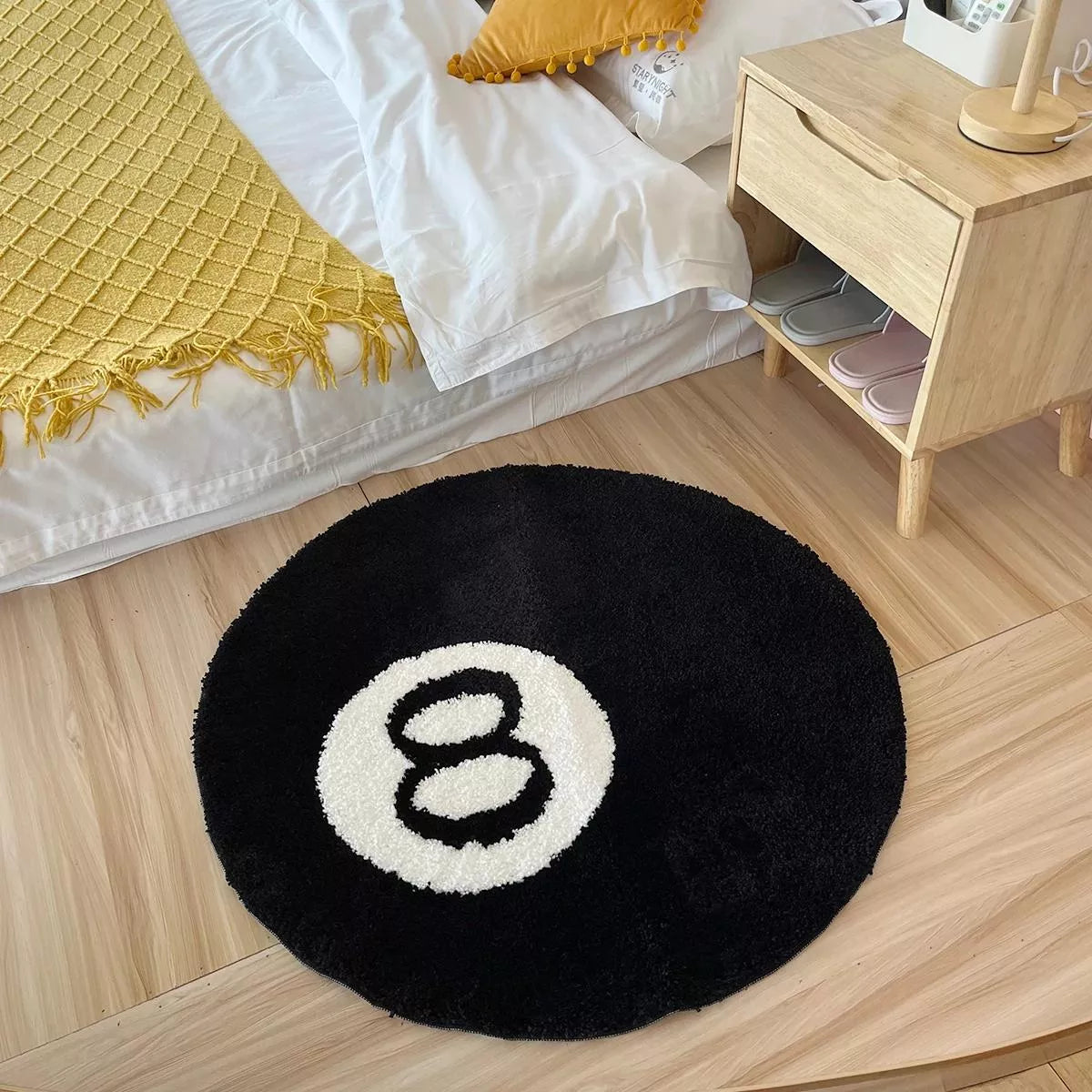 Soft Plush 8-Ball Billiards Rug