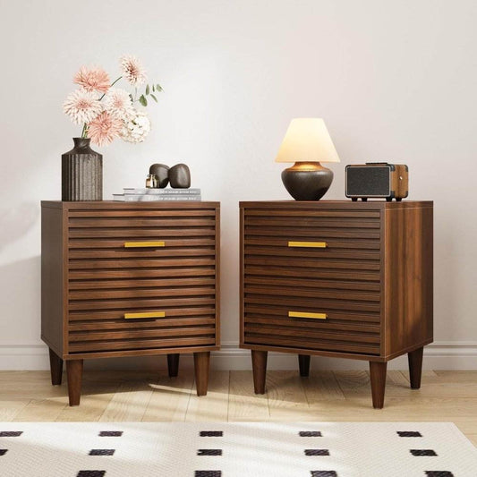 Mid Century Modern Premium Nightstands with Drawers