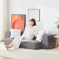 Luxurious Convertible Floor Sofa Bed with Storage - DSARD