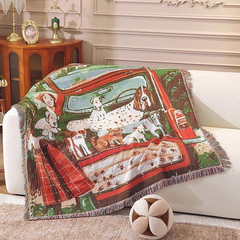 Boho Dog Blanket Throw for Sofa, Bed & Outdoor Adventures - DSARD