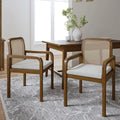 Set of 2 Rattan Dining Chairs with Removable Cushions - DSARD