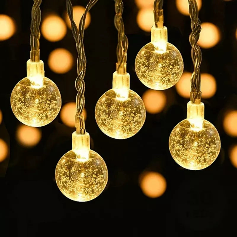 LED Crystal Ball String Lights
