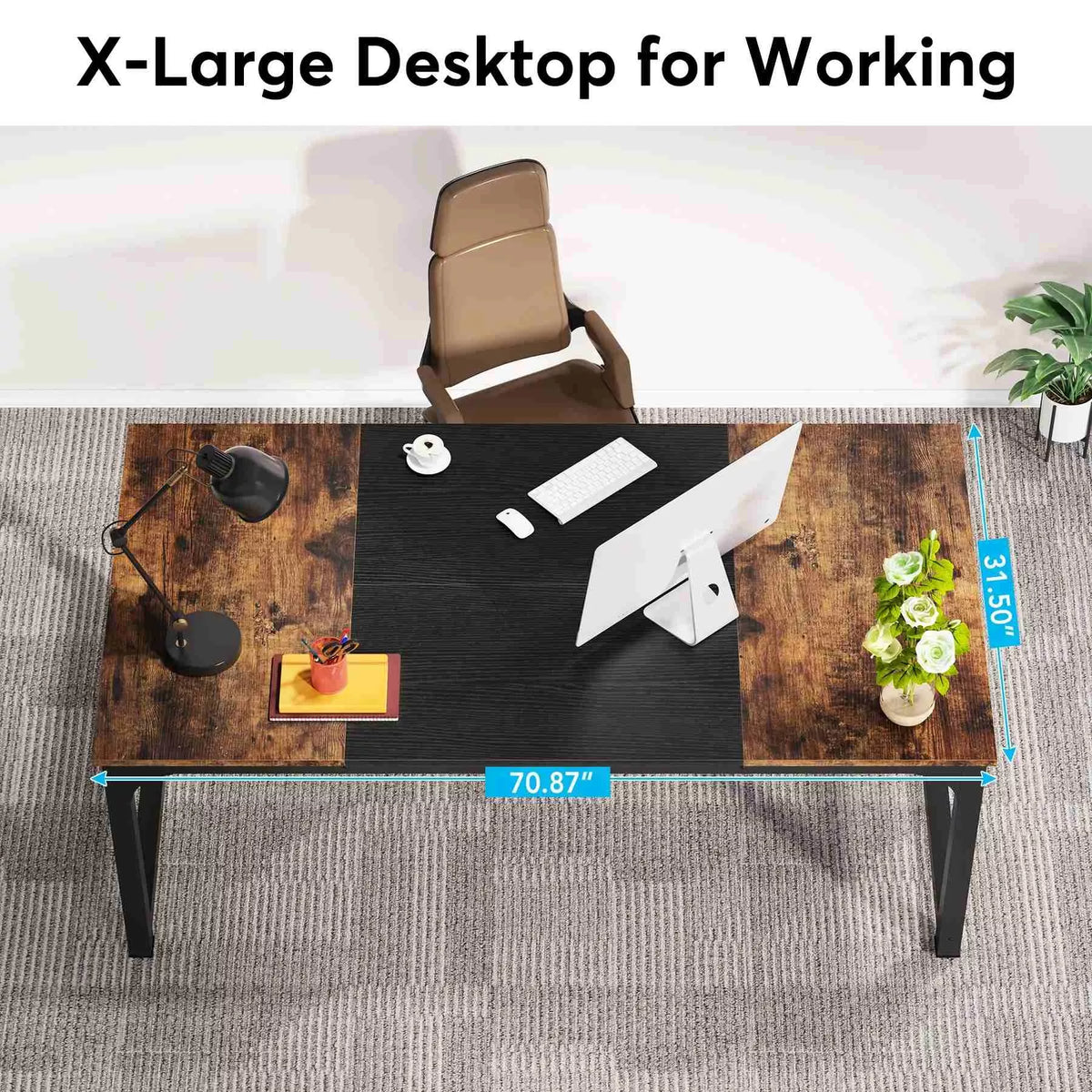 Large Modern Computer Desk for Home Office - DSARD