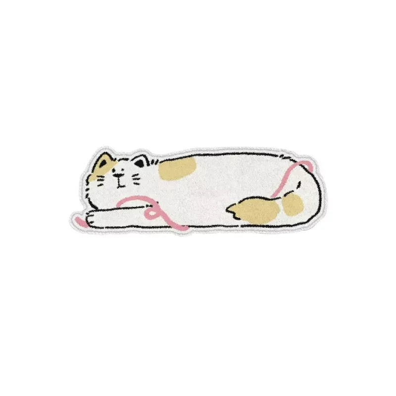 Cartoon Cat Plush Bedside Rug - DSARD