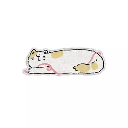 Cartoon Cat Plush Bedside Rug