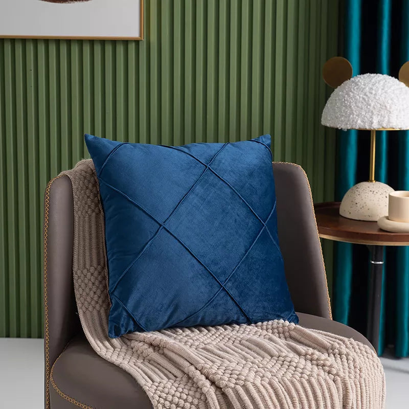 Geometric Velvet Cushion Cover 18×18 Inch